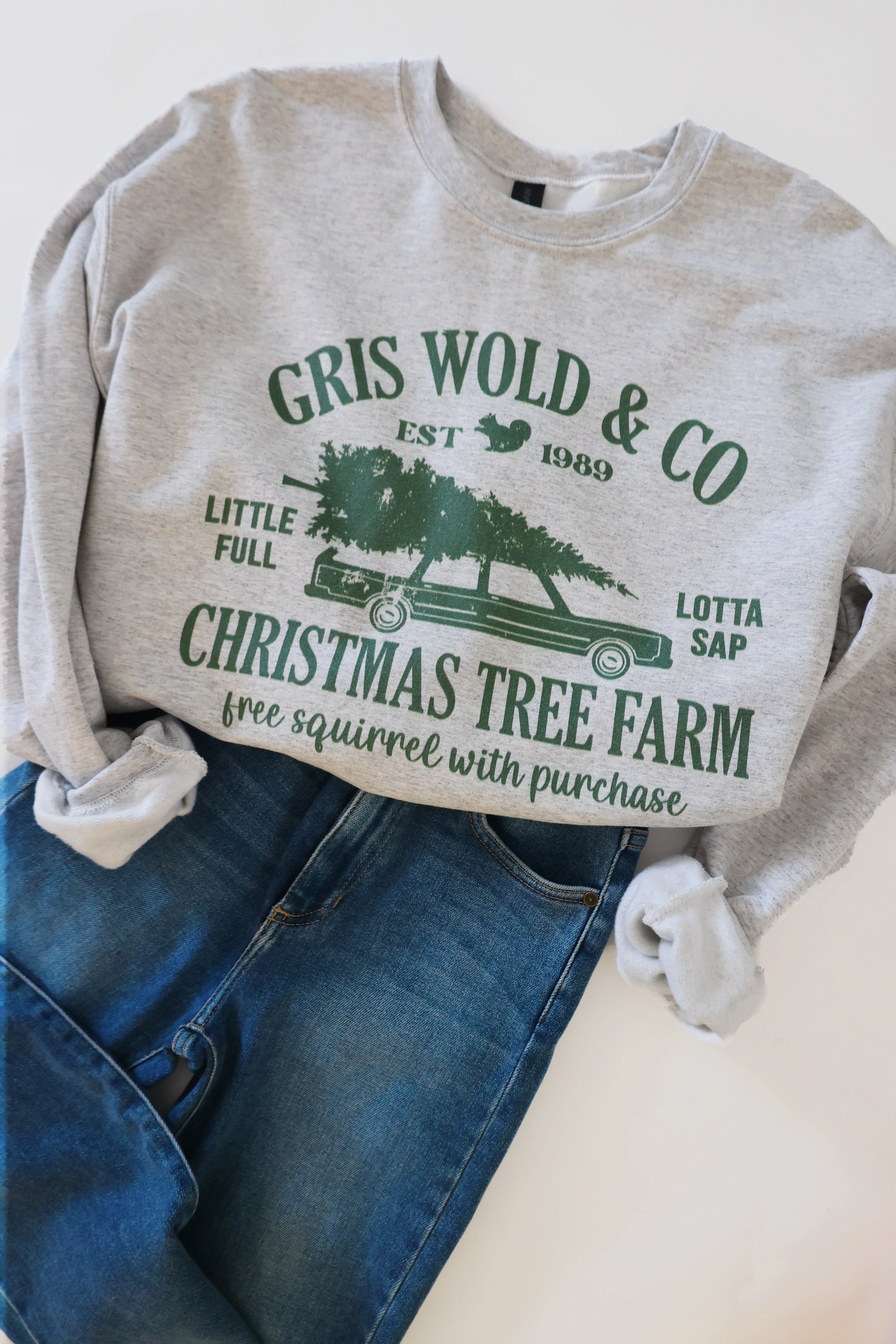 VNeckReinforcement Griswold Christmas Tree Sweatshirt