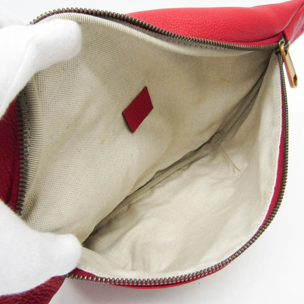 Gucci Logo Print Women Men Leather Fanny