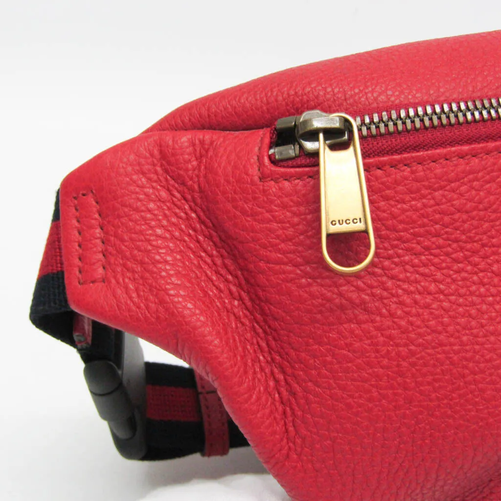 Gucci Logo Print Women Men Leather Fanny