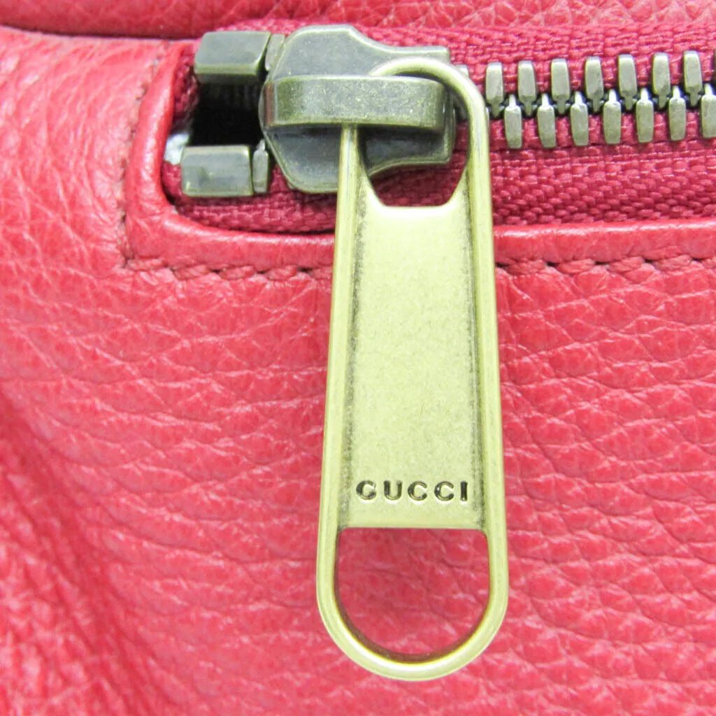 Gucci Logo Print Women Men Leather Fanny