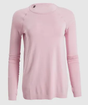 Gymshark Breeze Lightweight Seamless Long Sleeve Top - Pink