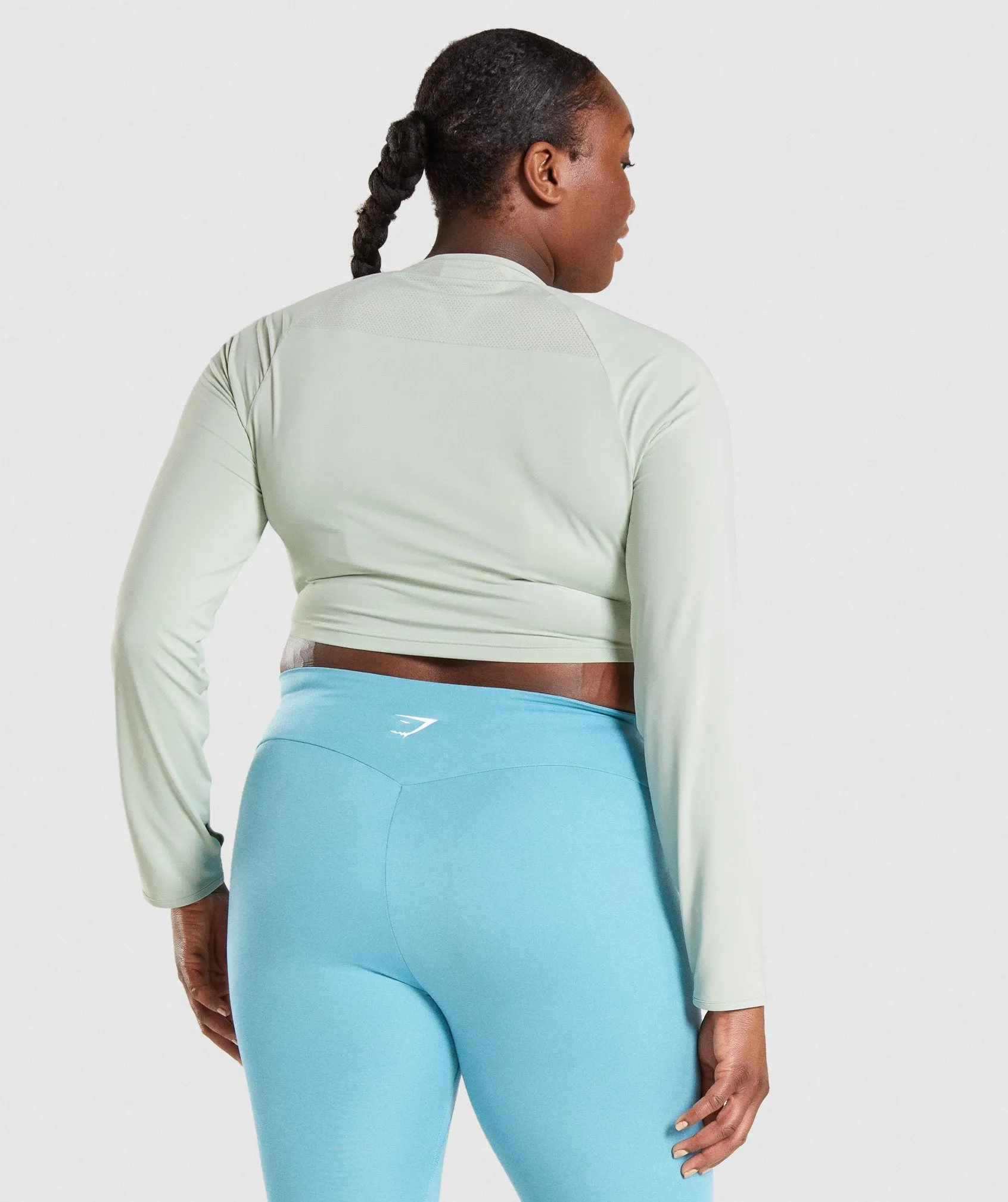 Gymshark Training Long Sleeve Crop Top - Light Green