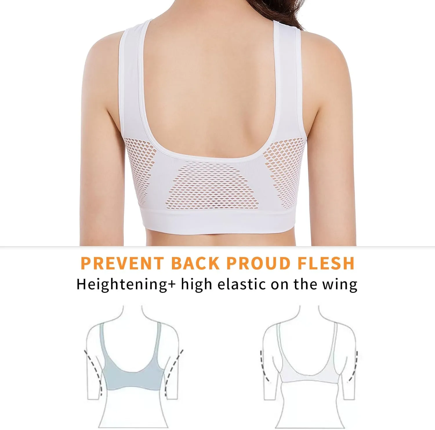 GYQMBT Breathable Cool Liftup Air Bras,2024 New Breathable Sports Bras for Women Plus SizeComfortable Sports Bra