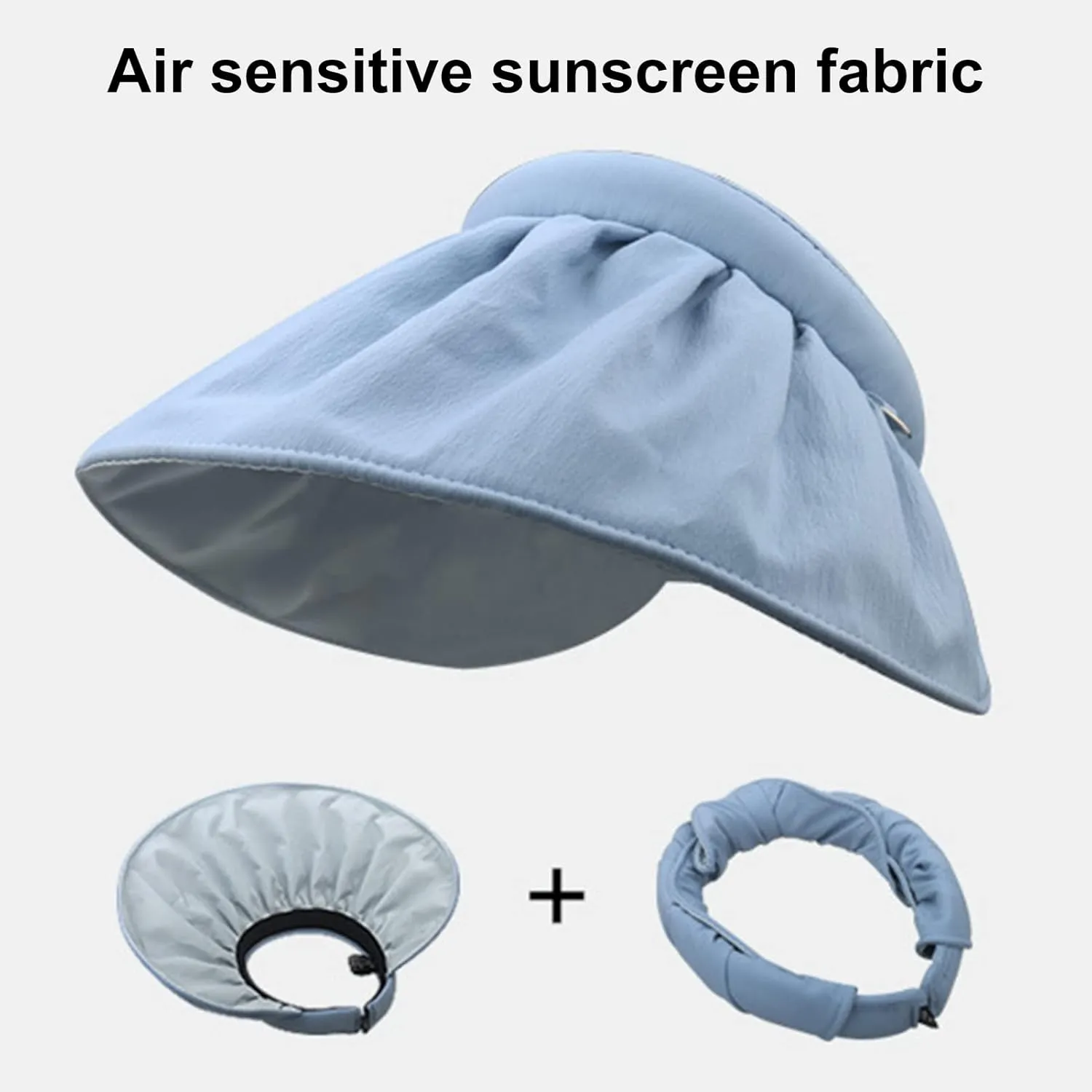 Hair Hoop Sun Hat Womens Sun Hats Packable Womens Uvs Protection Sun Visor Wide Brim Beach Travel Summer Hats Beige
