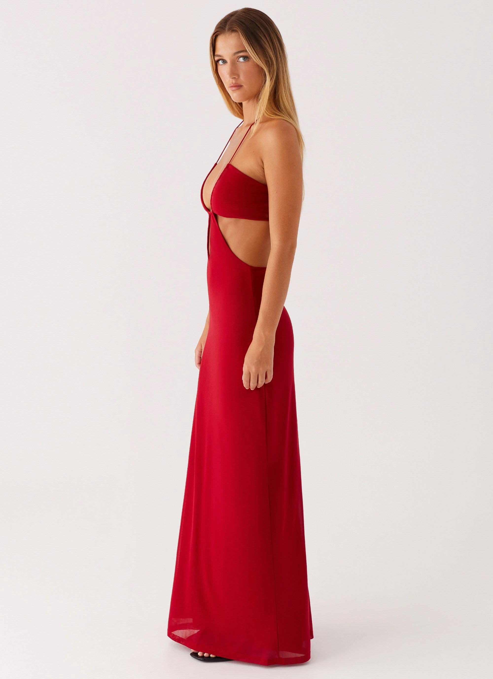 Hallie Maxi Dress - Red Tie-dye