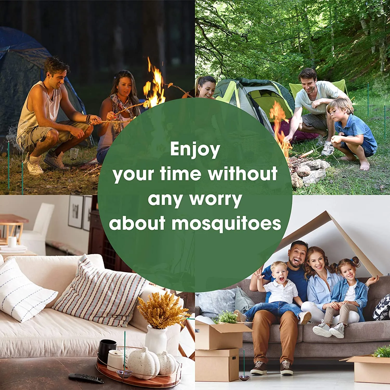 Happy Nights Mosquito Repellent Incense Sticks | 1 Hour Burning Time, 8 Hours Protection from Mosquito | Mosquito/Machar Agarbati | Long 100% Herbal Mosquito Incense Sticks | Pack of 5