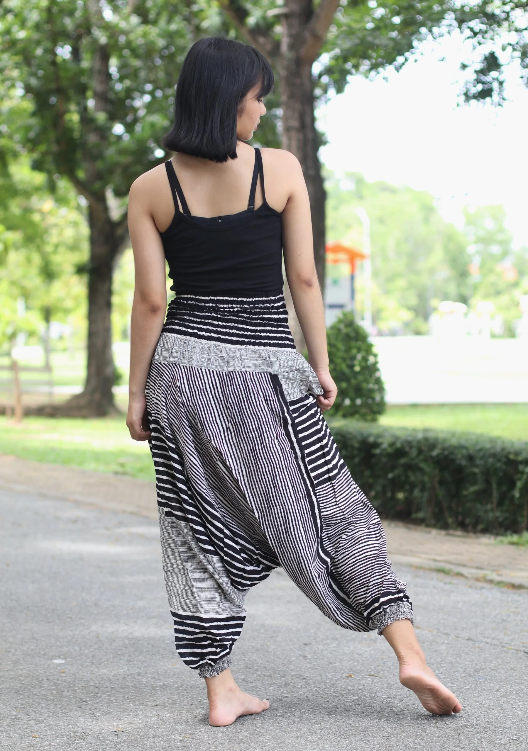 Harem Pants Unisex Hippie Bohemian Comfy Loungewear Gypsy Yoga Boho Baggy Drop Crotch Jumpsuits Rompers