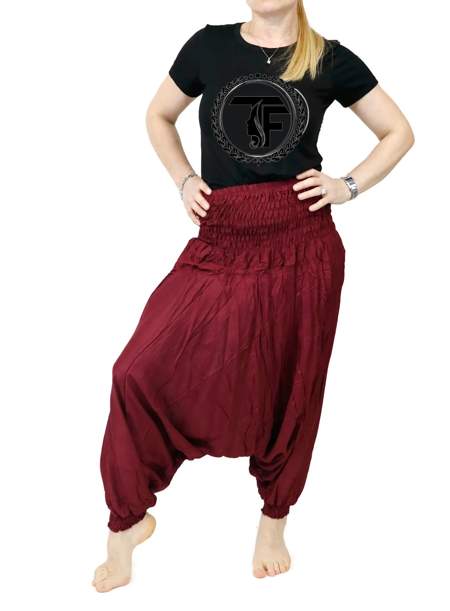 Harem Pants Unisex Hippie Yoga Comfy Gypsy Boho Jumpsuits Loose Baggy Pants Festival