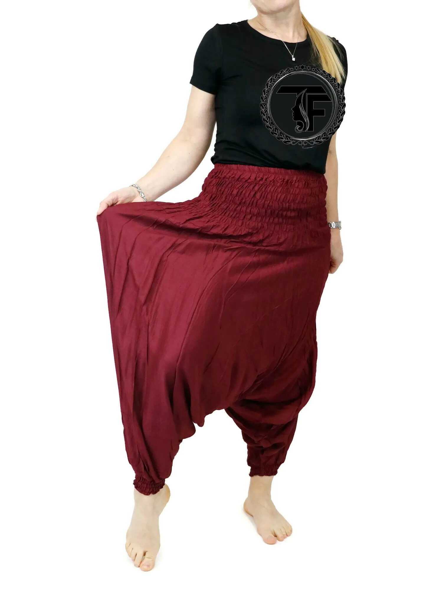 Harem Pants Unisex Hippie Yoga Comfy Gypsy Boho Jumpsuits Loose Baggy Pants Festival