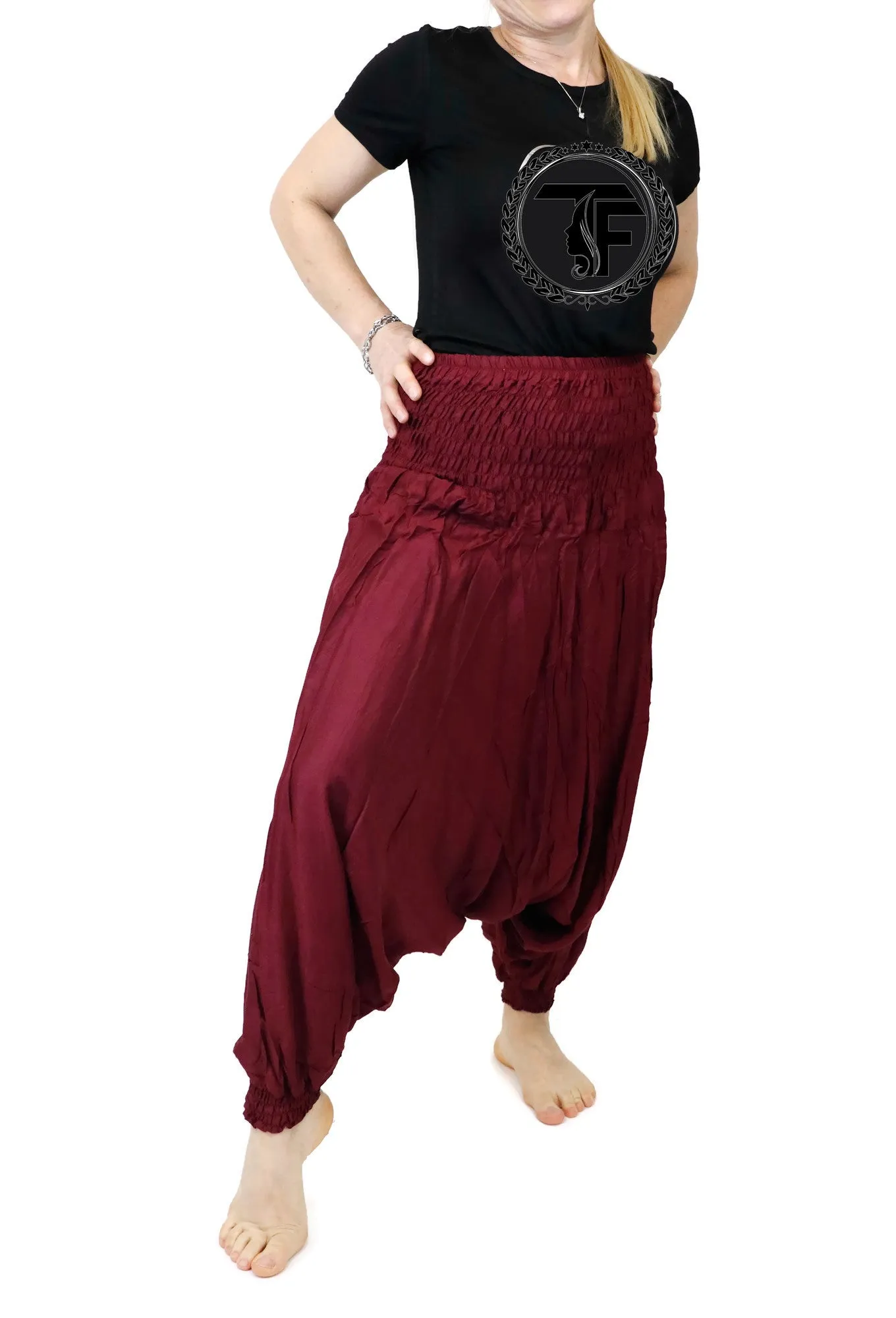 Harem Pants Unisex Hippie Yoga Comfy Gypsy Boho Jumpsuits Loose Baggy Pants Festival