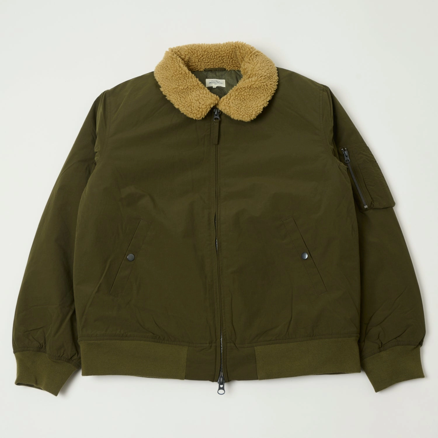 Quilted Interior Layer Functional Layer Piece Hartford 'Doe' Flight Jacket - Dark Olive