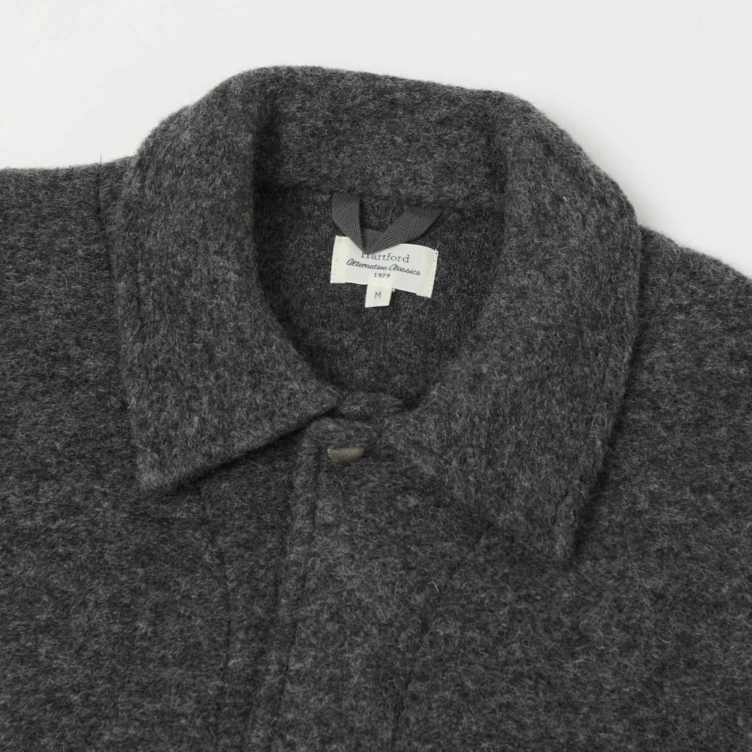 Polished Casual NonRestrictiveCut Hartford 'Duane' Knitted Wool Jacket - Charcoal