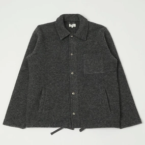 Hartford 'Duane' Knitted Wool Jacket - Charcoal HypoallergenicMaterial
