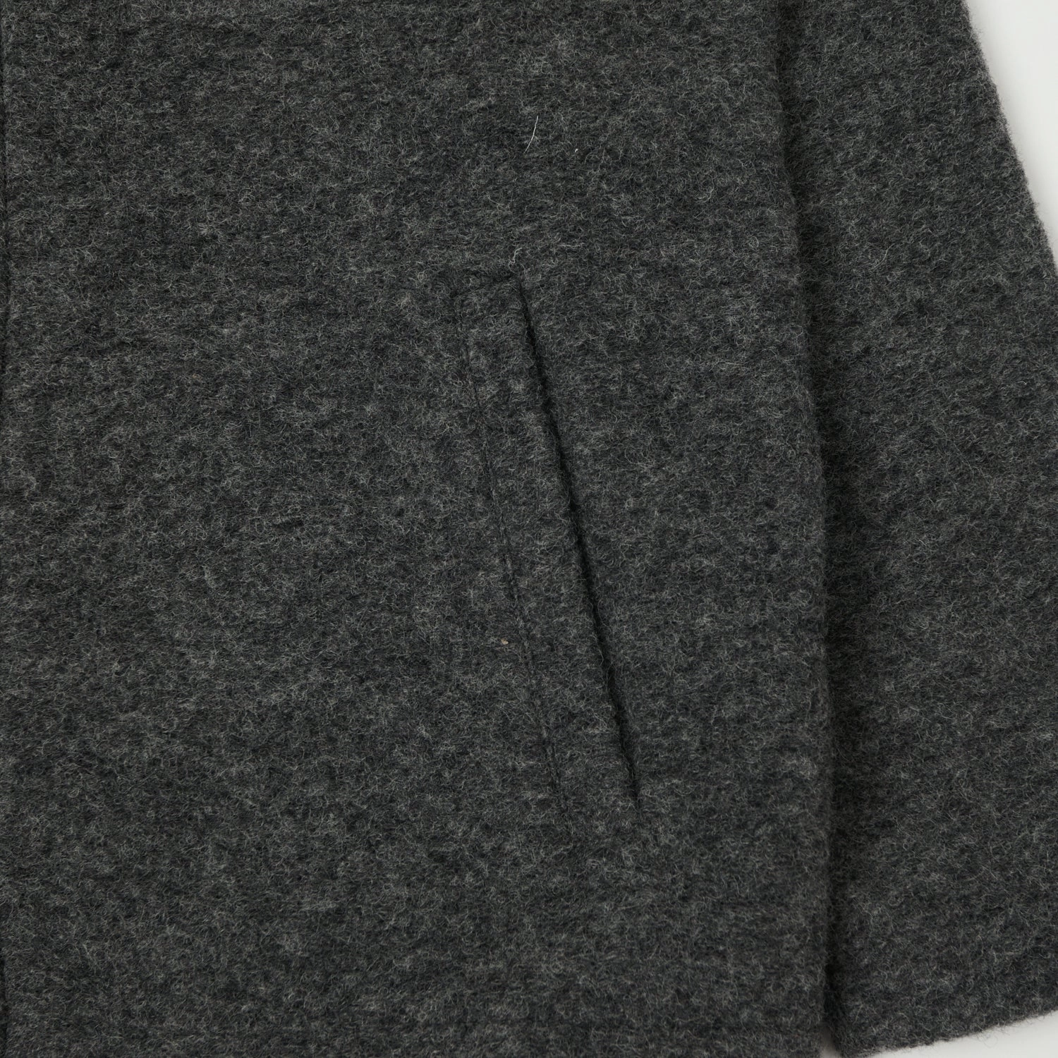 Hartford 'Duane' Knitted Wool Jacket - Charcoal Foldable Shoulder Straps