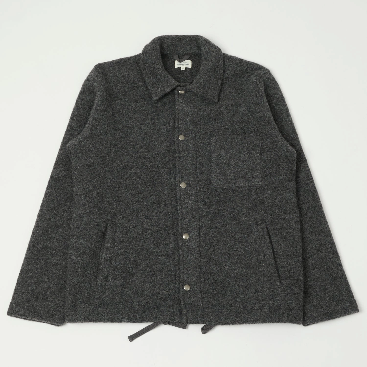 Hartford 'Duane' Knitted Wool Jacket - Charcoal HypoallergenicMaterial