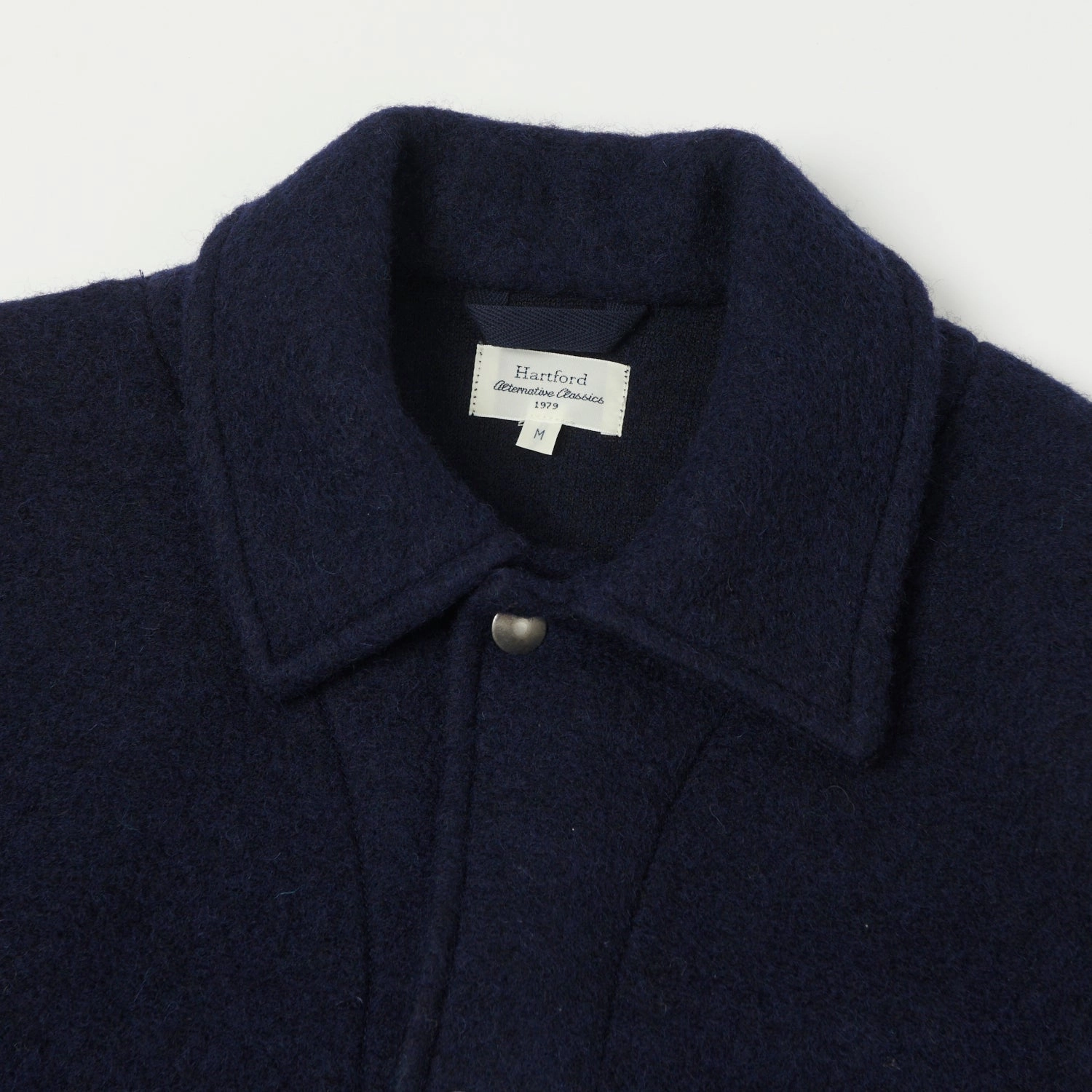 Detachable Lining Comfortable Fabric Hartford 'Duane' Knitted Wool Jacket - Navy