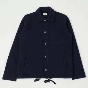 Water Resistant Fabric Hartford 'Duane' Knitted Wool Jacket - Navy