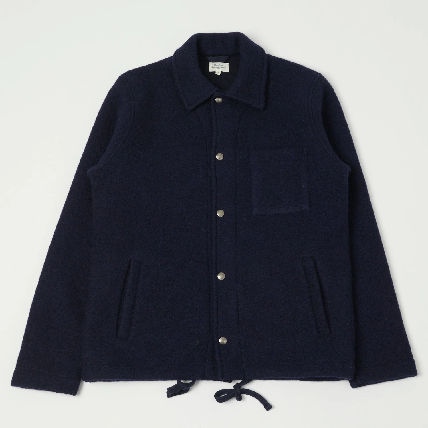 Water Resistant Fabric Hartford 'Duane' Knitted Wool Jacket - Navy