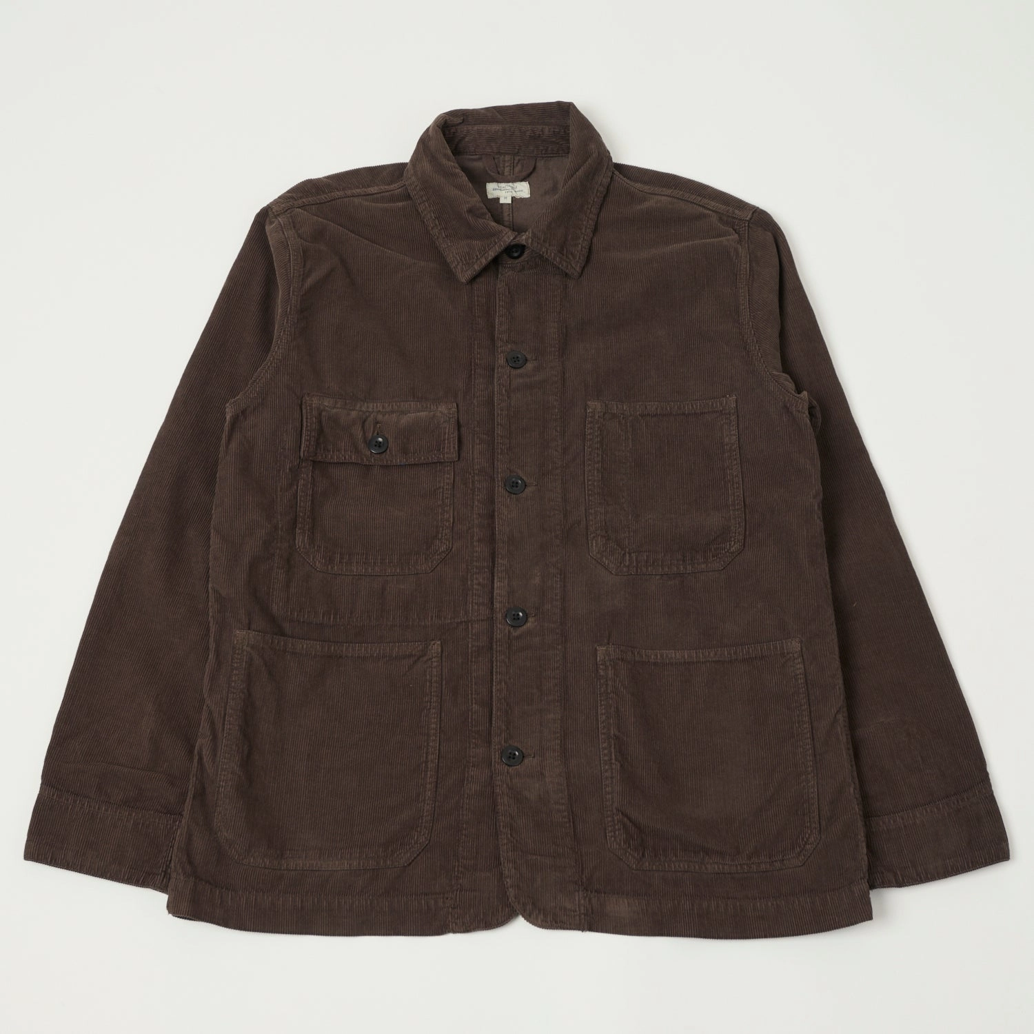 Soft Interior Brushing Seamless Shoulder Construction Hartford 'Jack' Corduroy Jacket - Brown