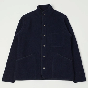 Hartford 'Jason' Knitted Wool Jacket - Navy Mold Resistant Coating