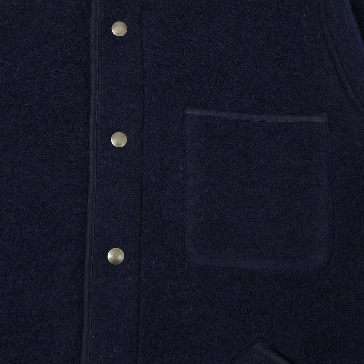 Button Fastenings Stylish Outer Layer Hartford 'Jason' Knitted Wool Jacket - Navy