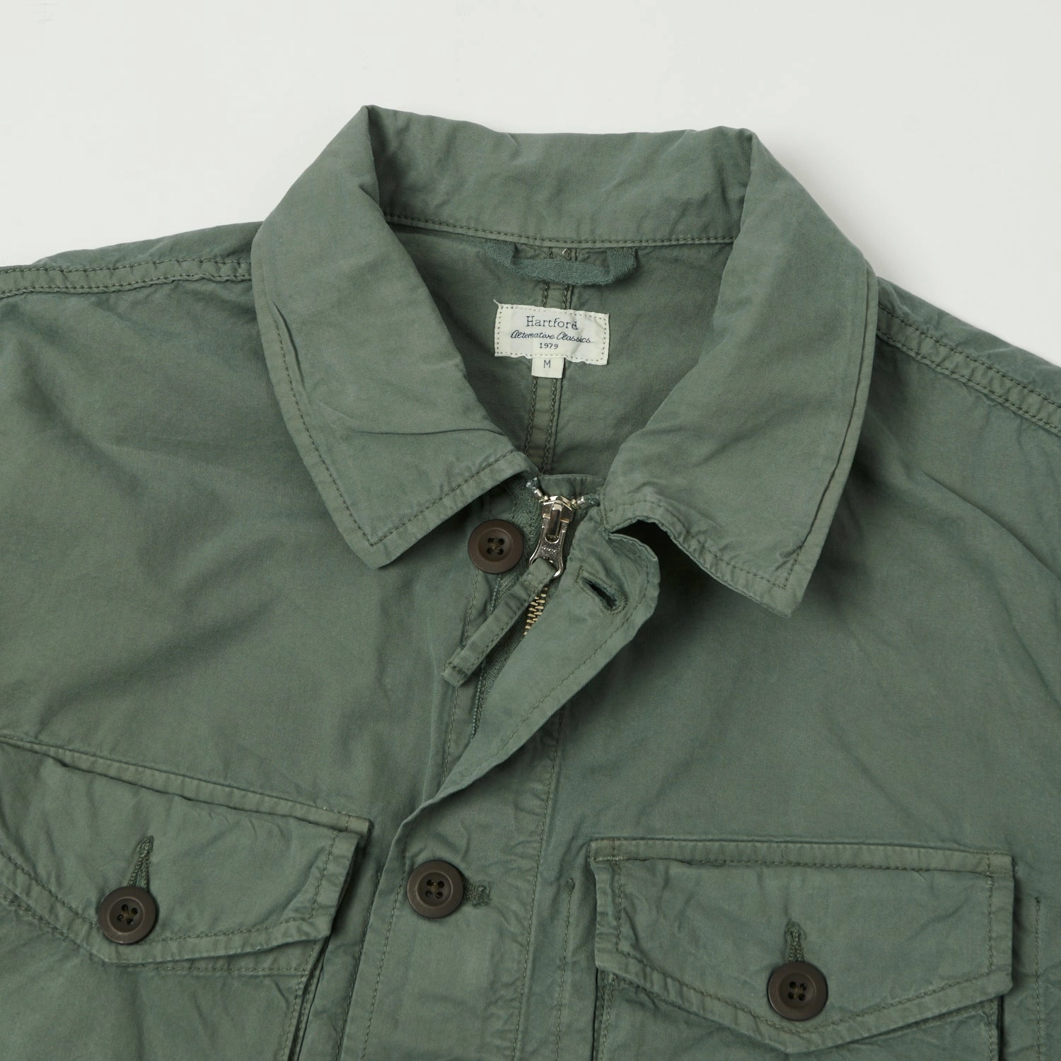 Hartford 'Jonah' Military Worker Jacket - Army Convertible Sleeves