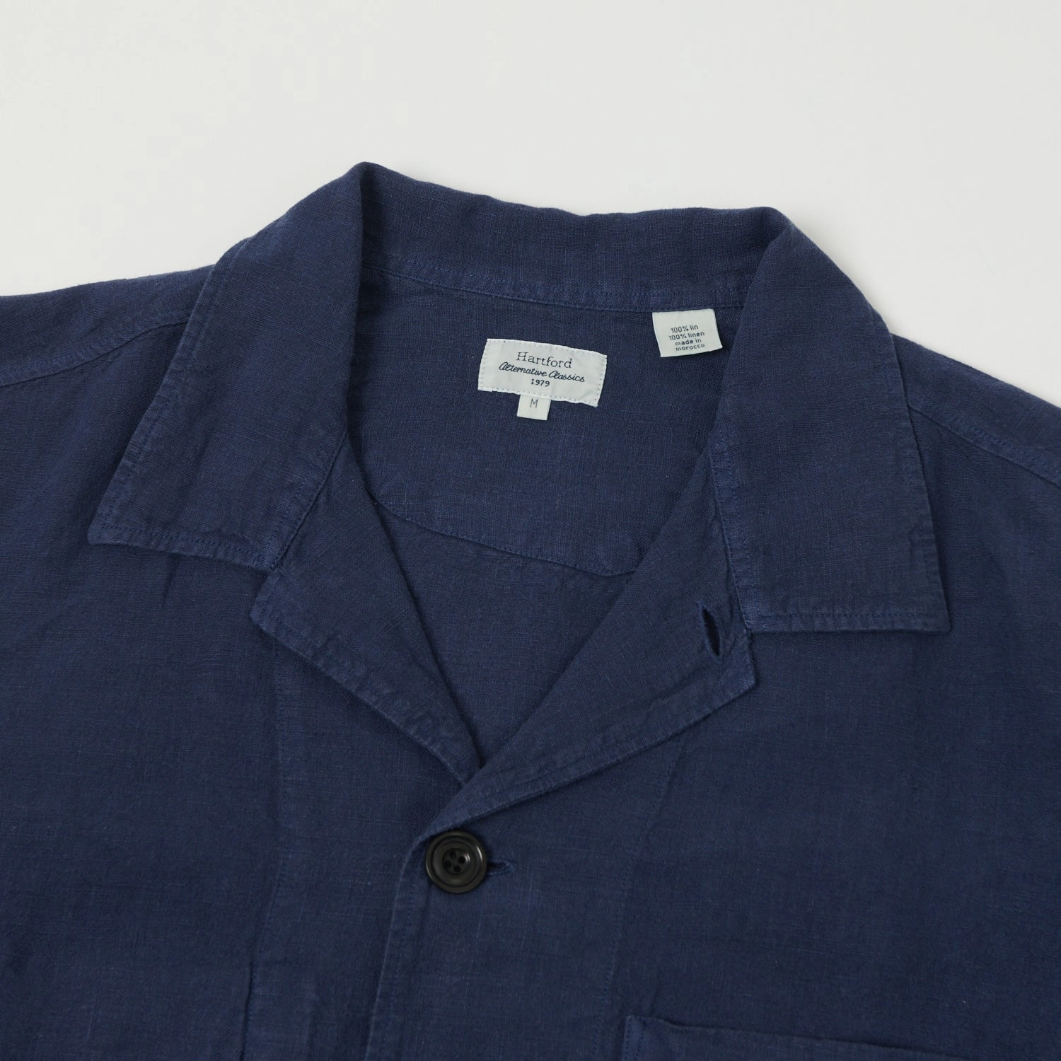 Hartford 'Perry Pat' Linen Work Jacket - Indigo Foldable Design