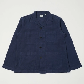 ReinforcedStressPoints Practical Design Hartford 'Perry Pat' Linen Work Jacket - Indigo