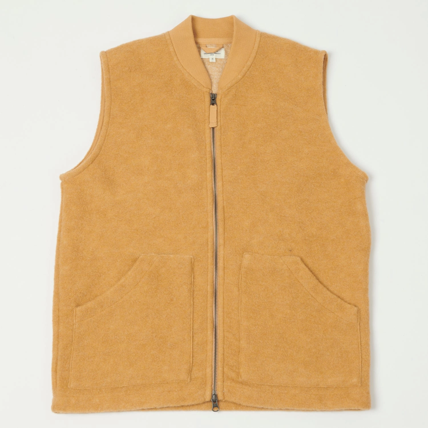 Hartford Knitted Wool Vest - Mustard 360?? Visibility