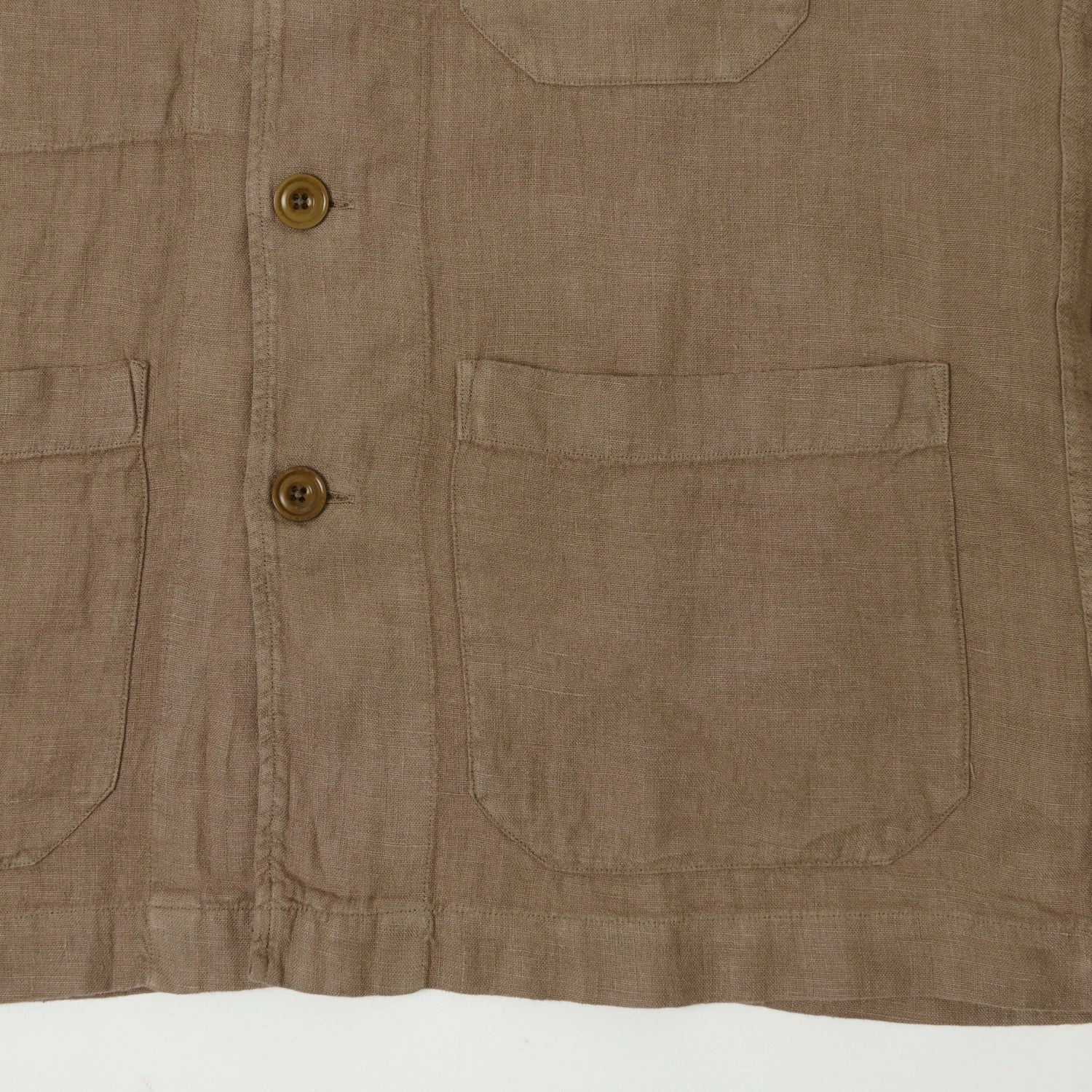 Easy Layering Hartford Linen Chore Jacket  - Cigar