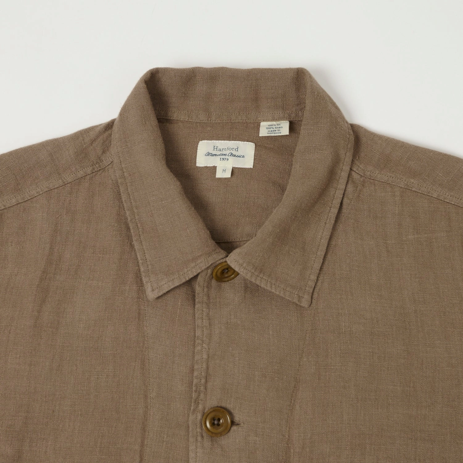 Hartford Linen Chore Jacket  - Cigar Cozy Texture Seamless Technology