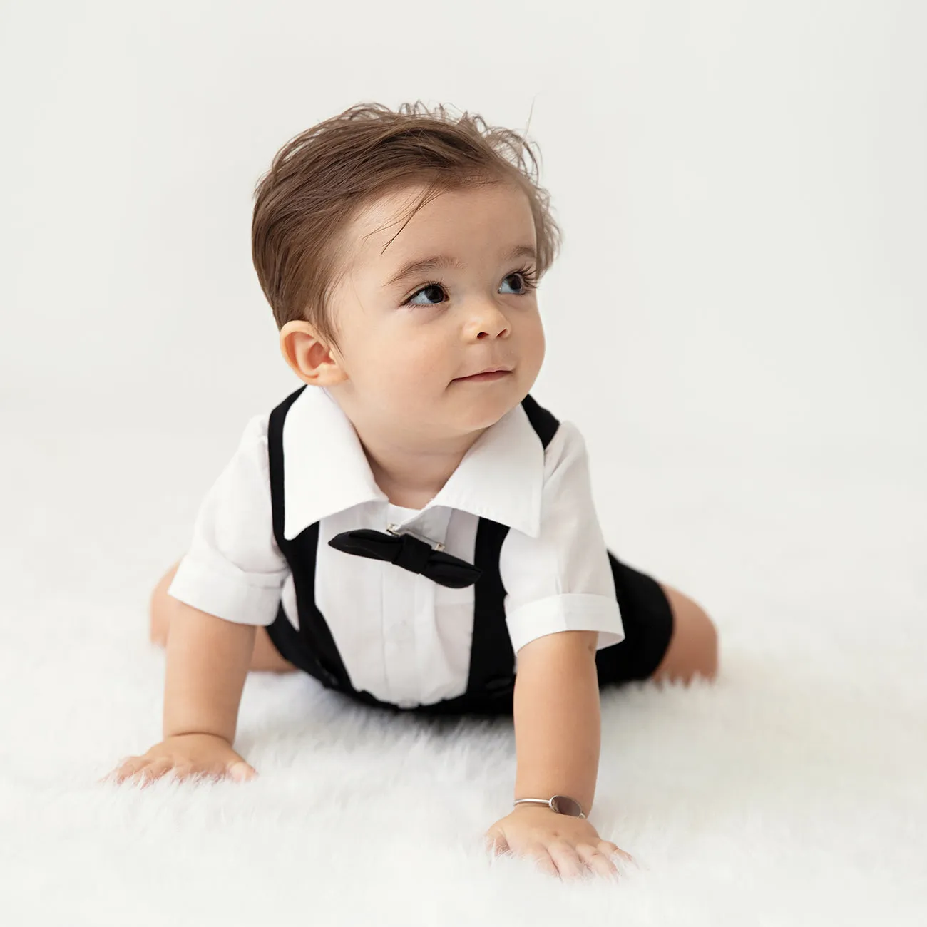 Harvey Black Suspender shorts (shirt and bow tie sold separately)