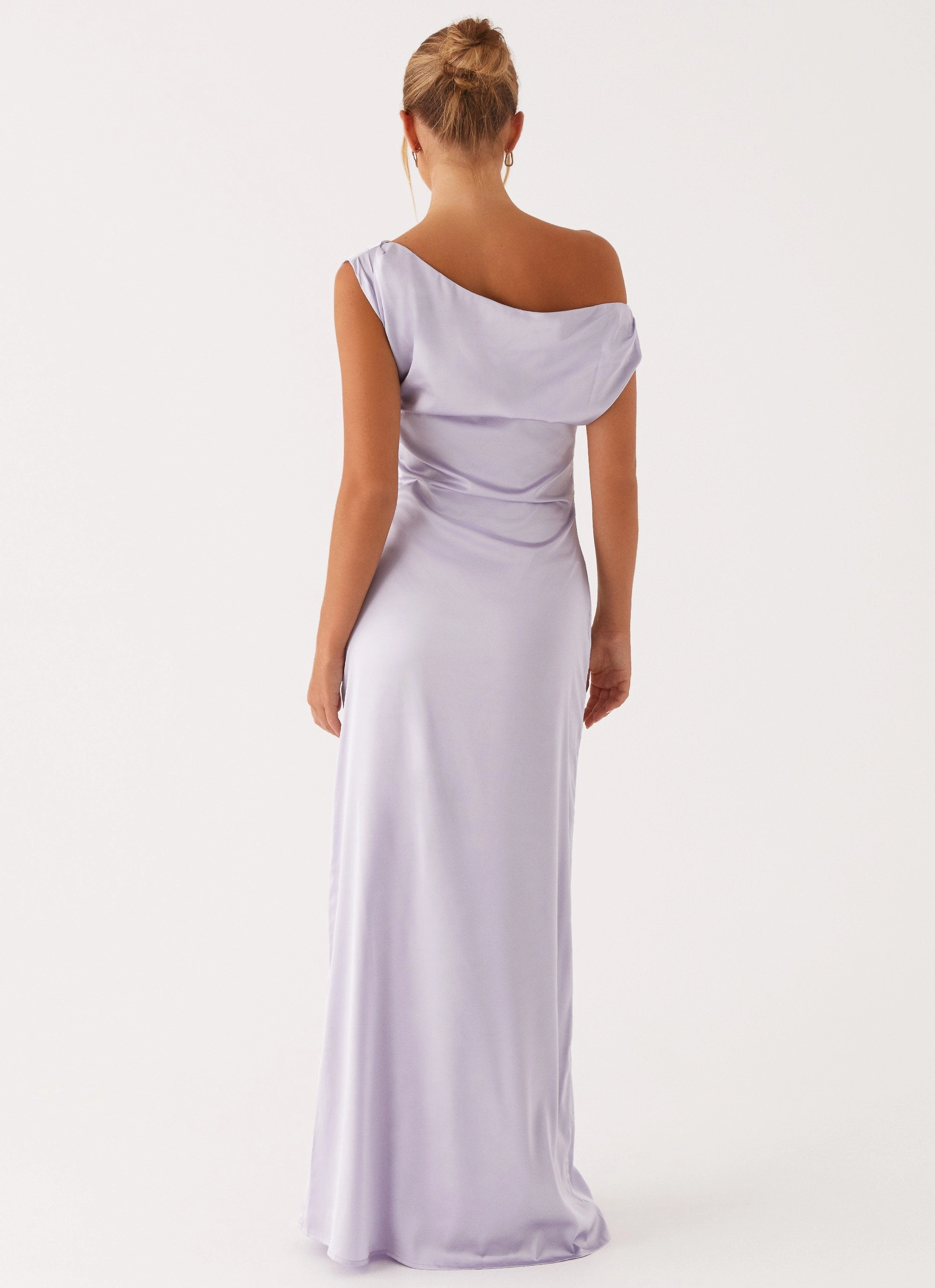 Heart Of Glass Satin Maxi Dress - Lilac Comfortable Silhouette