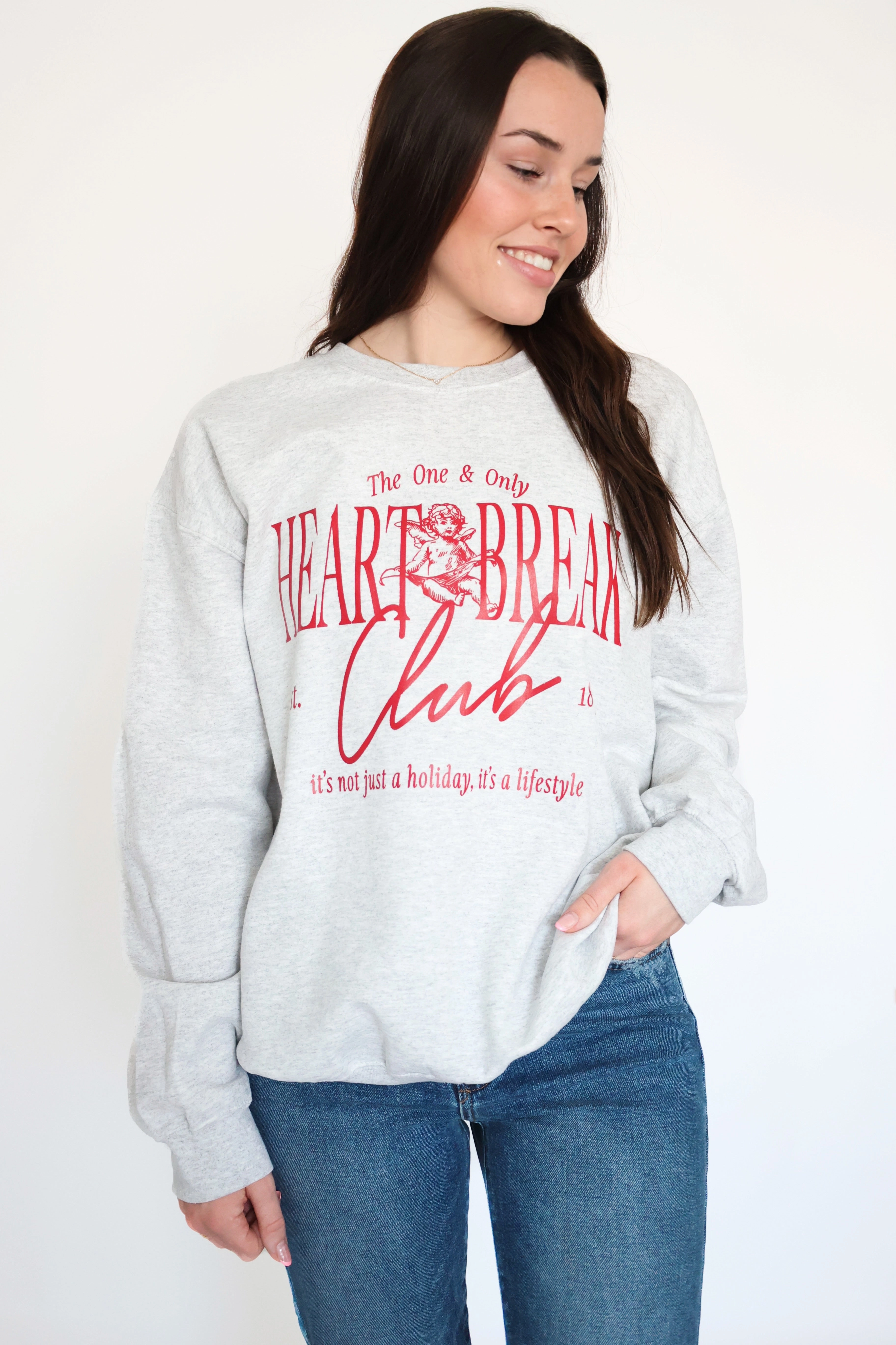 Heartbreak Club Sweatshirt (FINAL SALE) DropShoulderConstruction MoistureControl