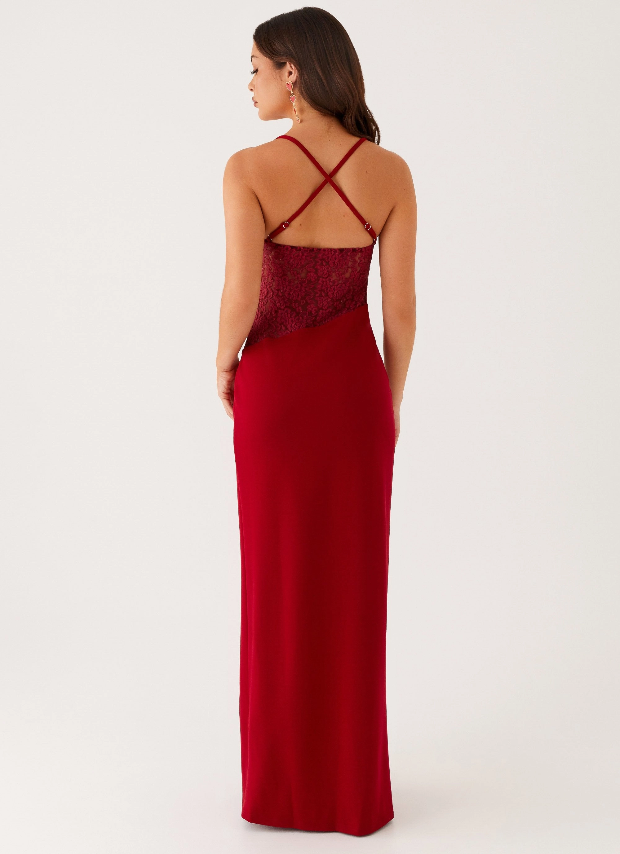 Perfect For Any Occasion Heartbreaker Maxi Dress - Deep Red