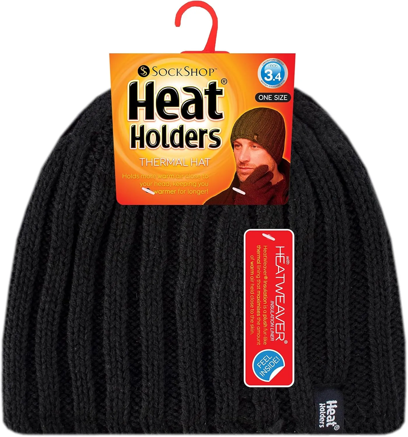 HEAT HOLDERS - Thermal Winter Fleece Cable Knit Hat, Neck Warmer and Gloves Set for Men