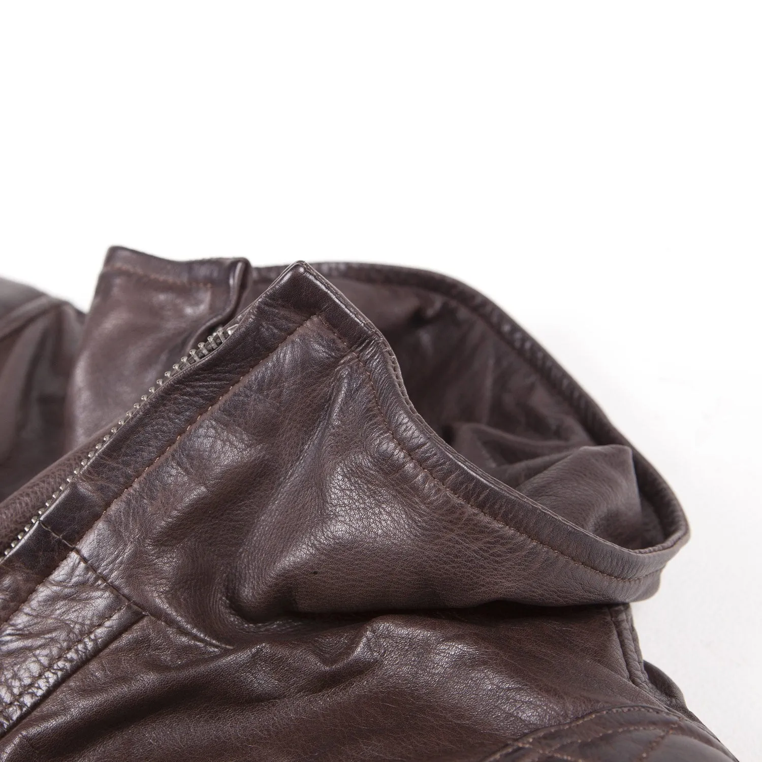 HELSTONS HUNT LEATHER JACKET -  RAG BROWN