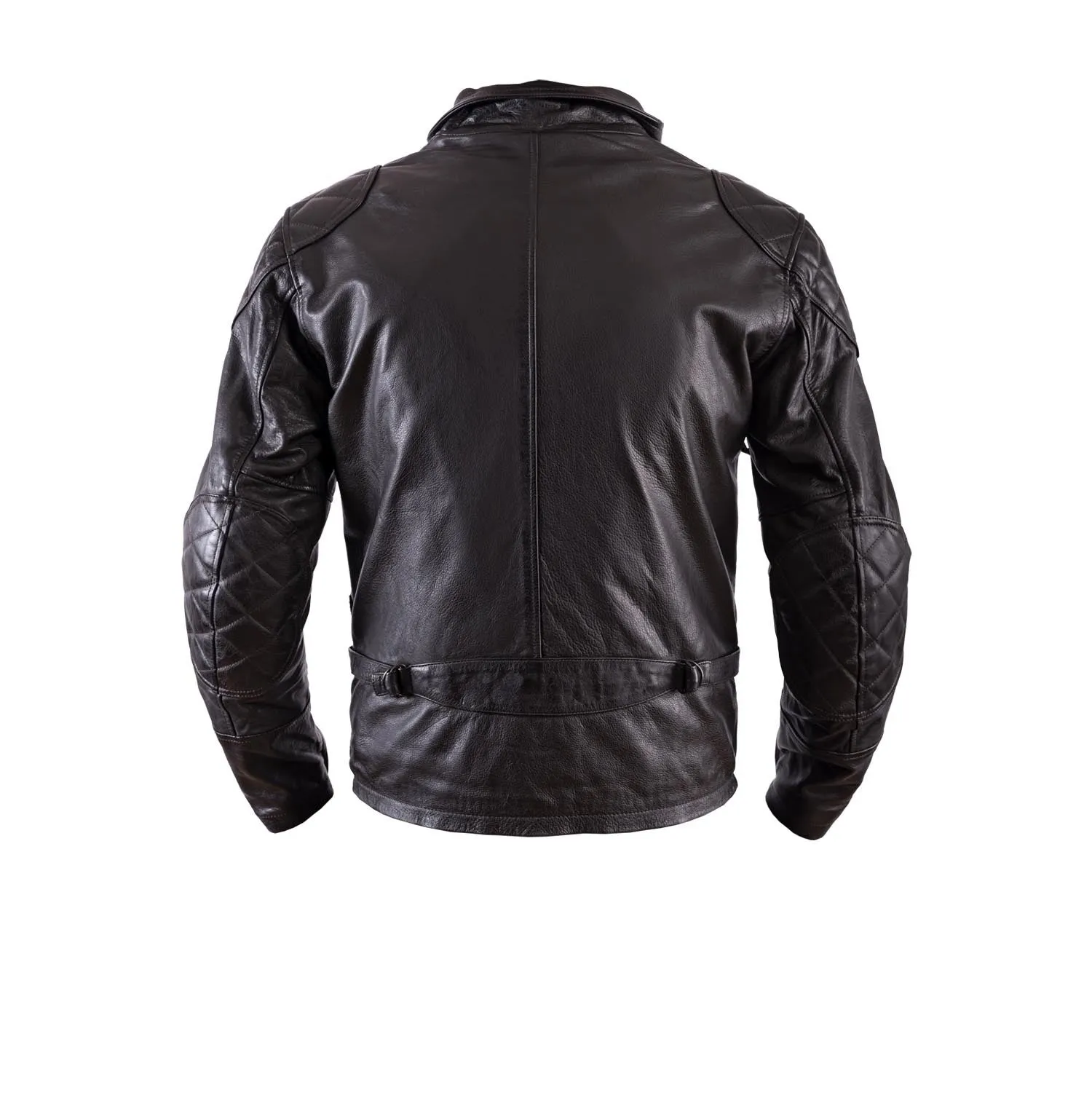 HELSTONS HUNT LEATHER JACKET -  RAG BROWN