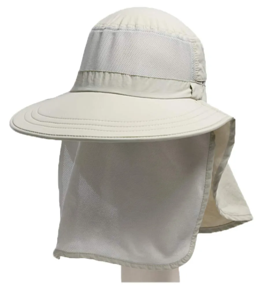 Henschel Large/X-Large Natural Innsbruck Crushable Cotton w Mesh Crown UPF 50