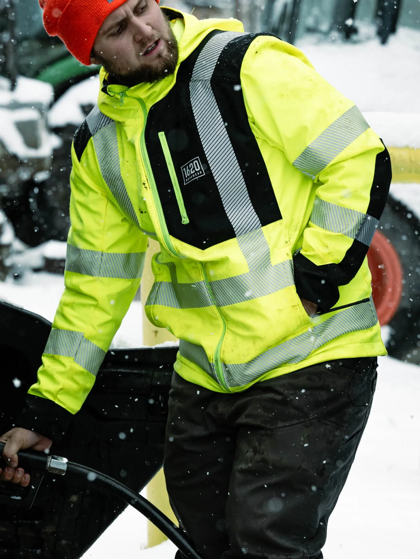 Hi Vis Softshell Work Jacket