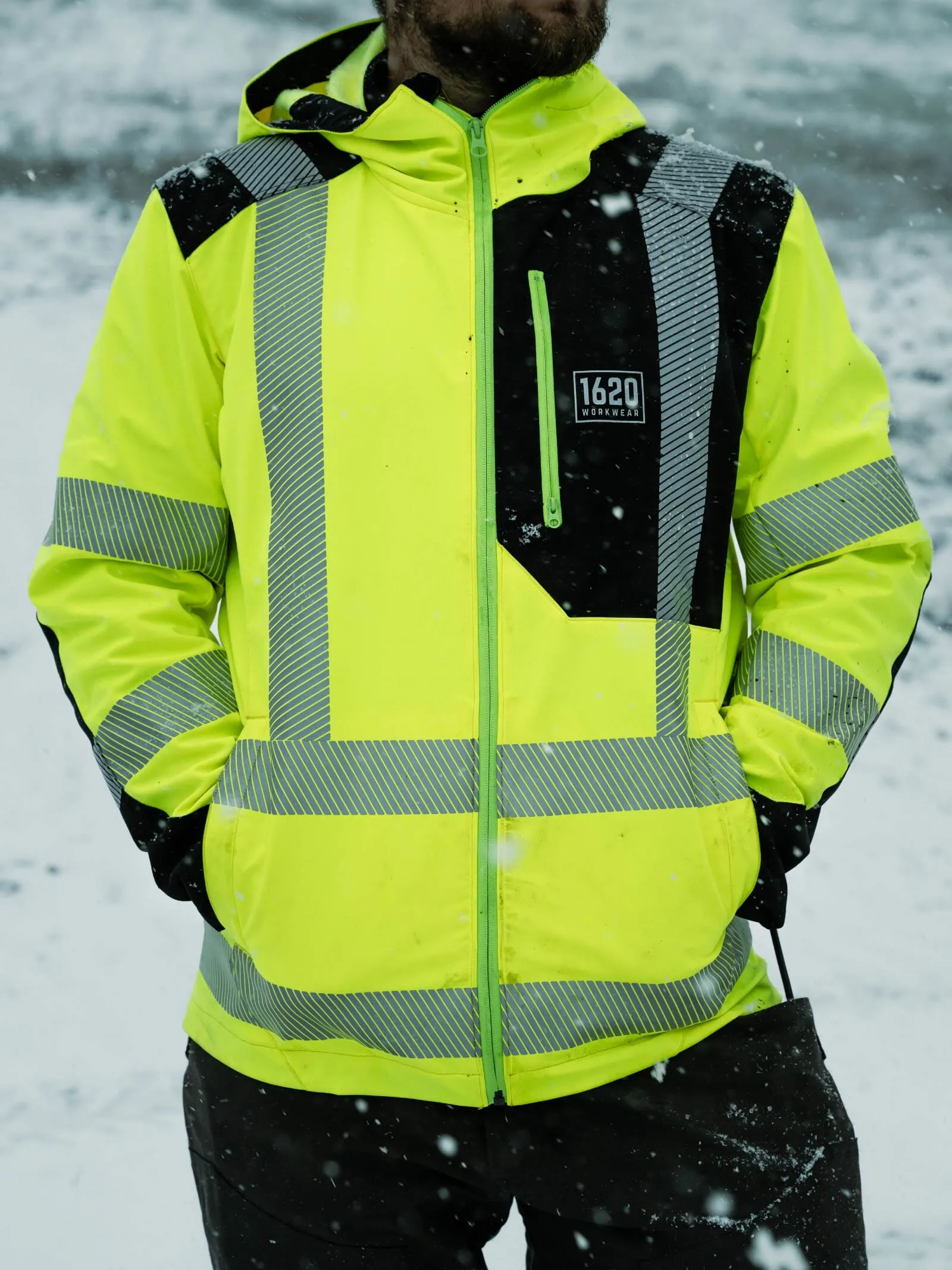 Hi Vis Softshell Work Jacket
