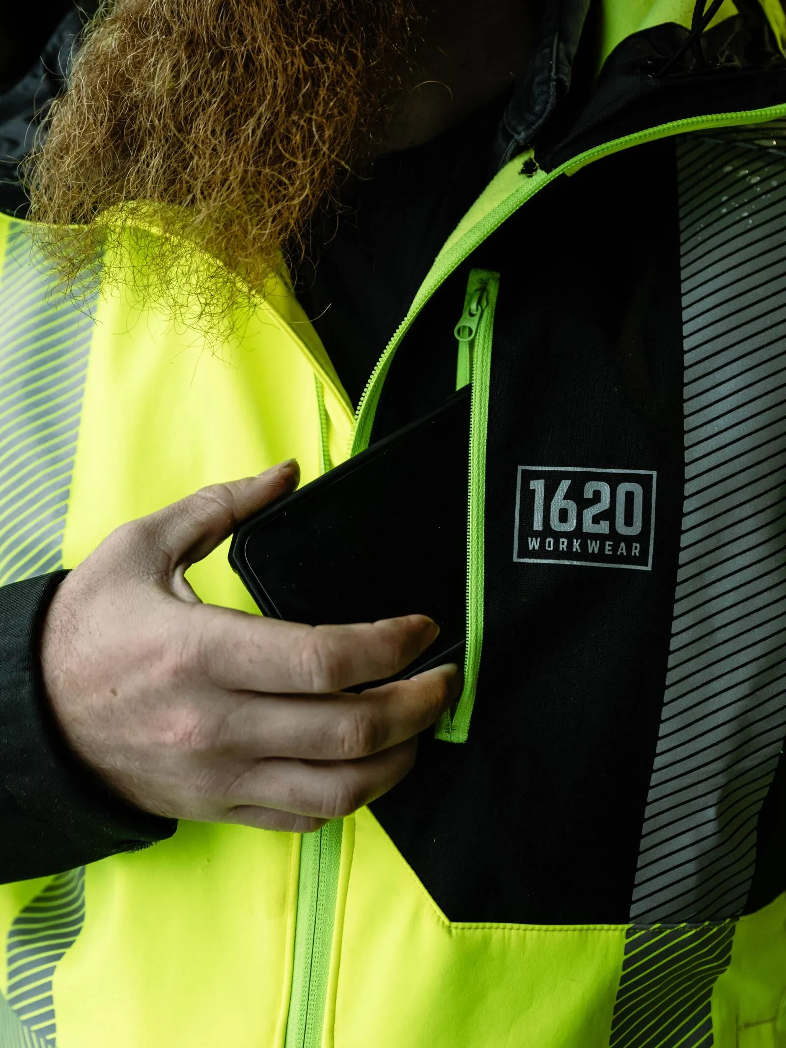 Hi Vis Softshell Work Jacket