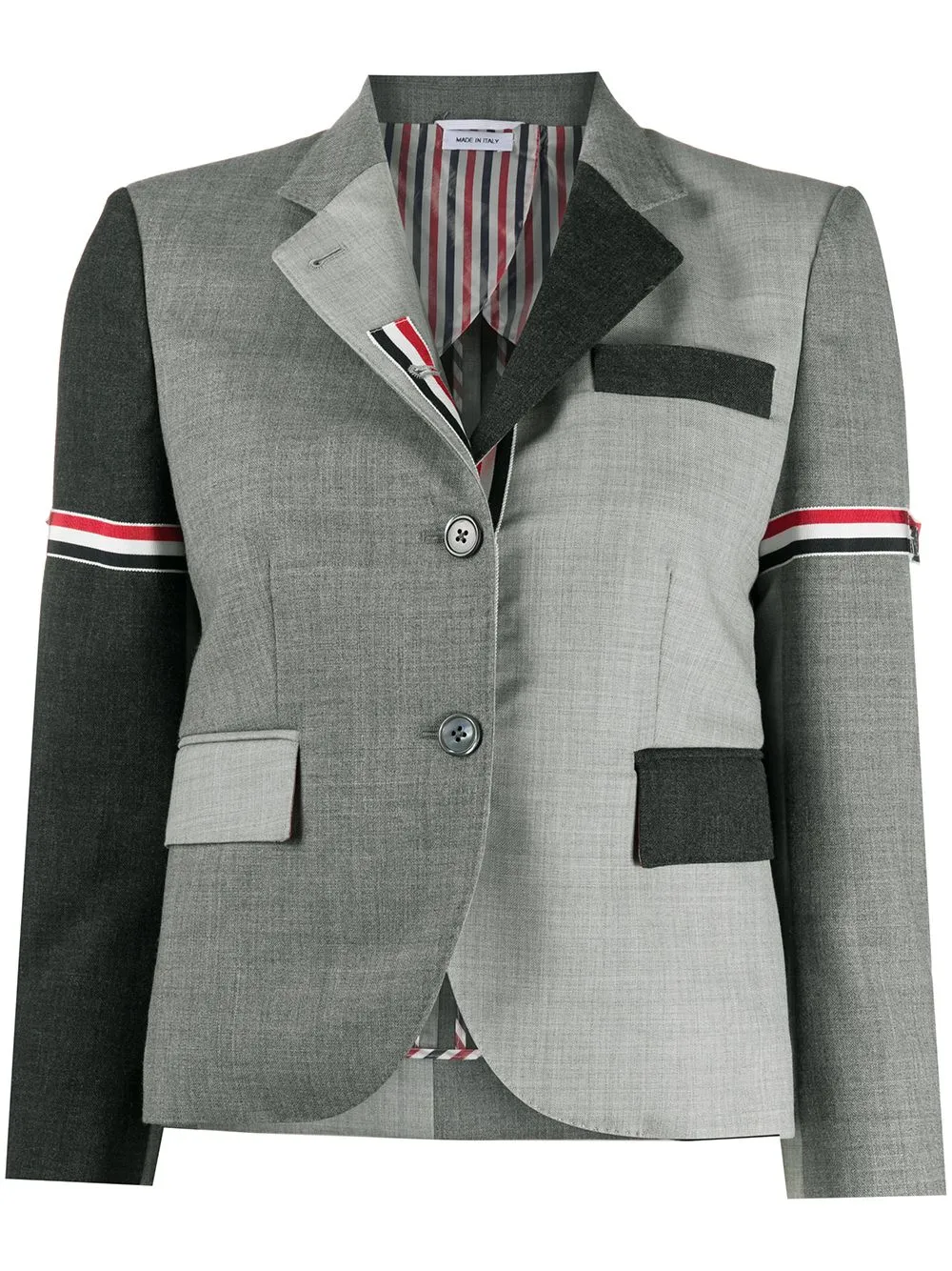 High Armhole Sport Coat W/ Armbands - Fit 3 - In Funmix 2Ply Fresco Dark Grey