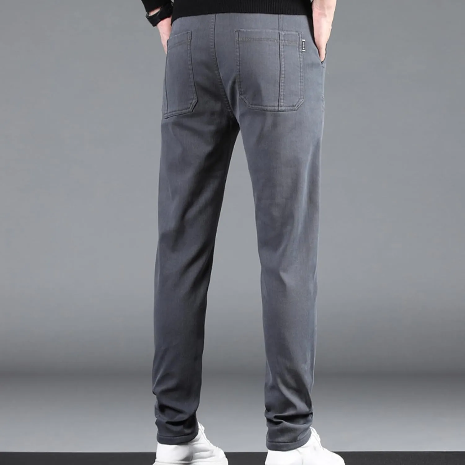 High Stretch Multi-Pocket Durable Cargo Pants, Black Drawstring Casual Comfy Multi Work Cargo Sweatpants Outdoor Pants