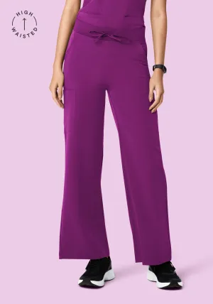 High Waisted Wide Leg Dark Orchid