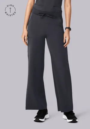 High Waisted Wide Leg Pewter