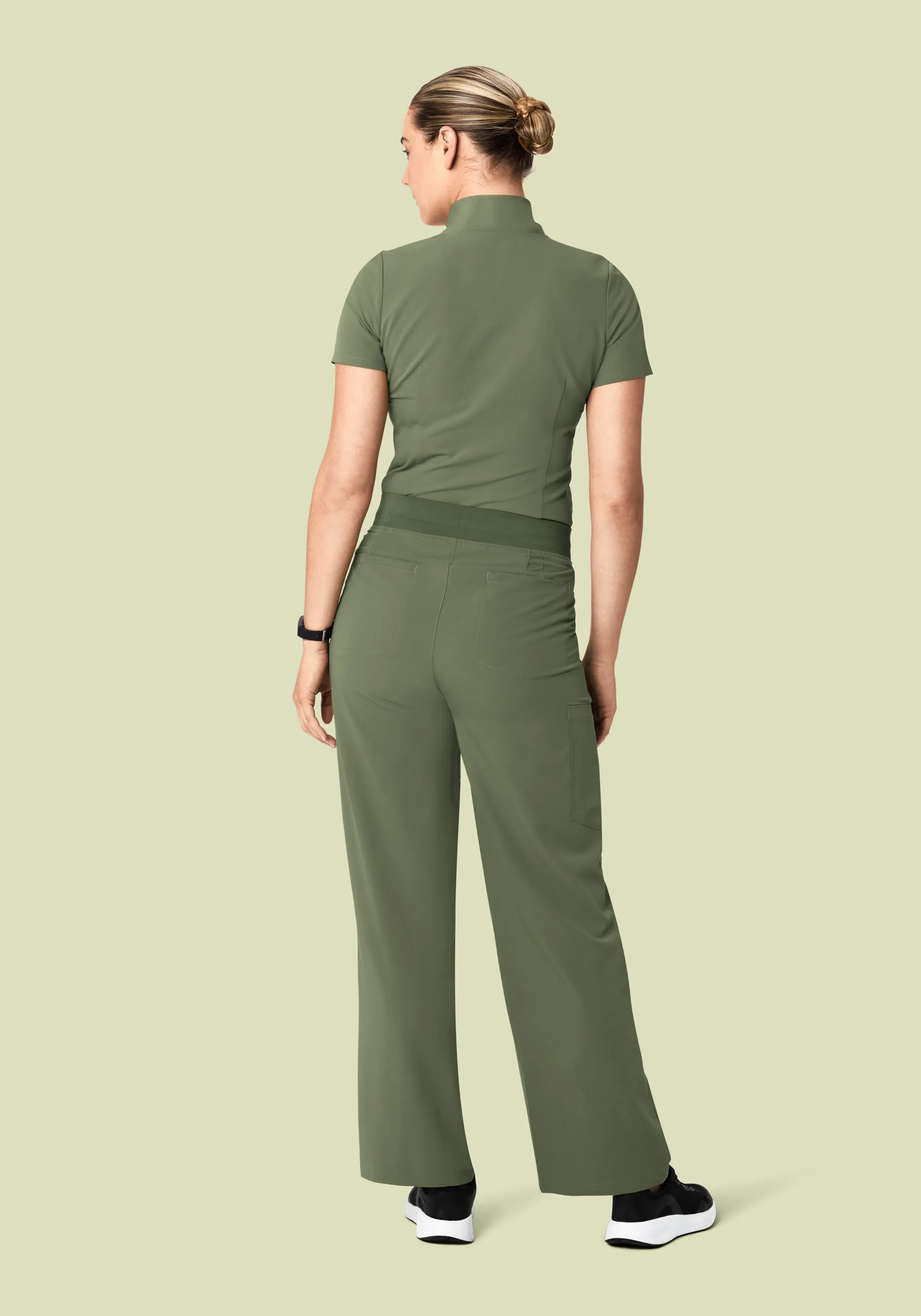 High Waisted Wide Leg Sage
