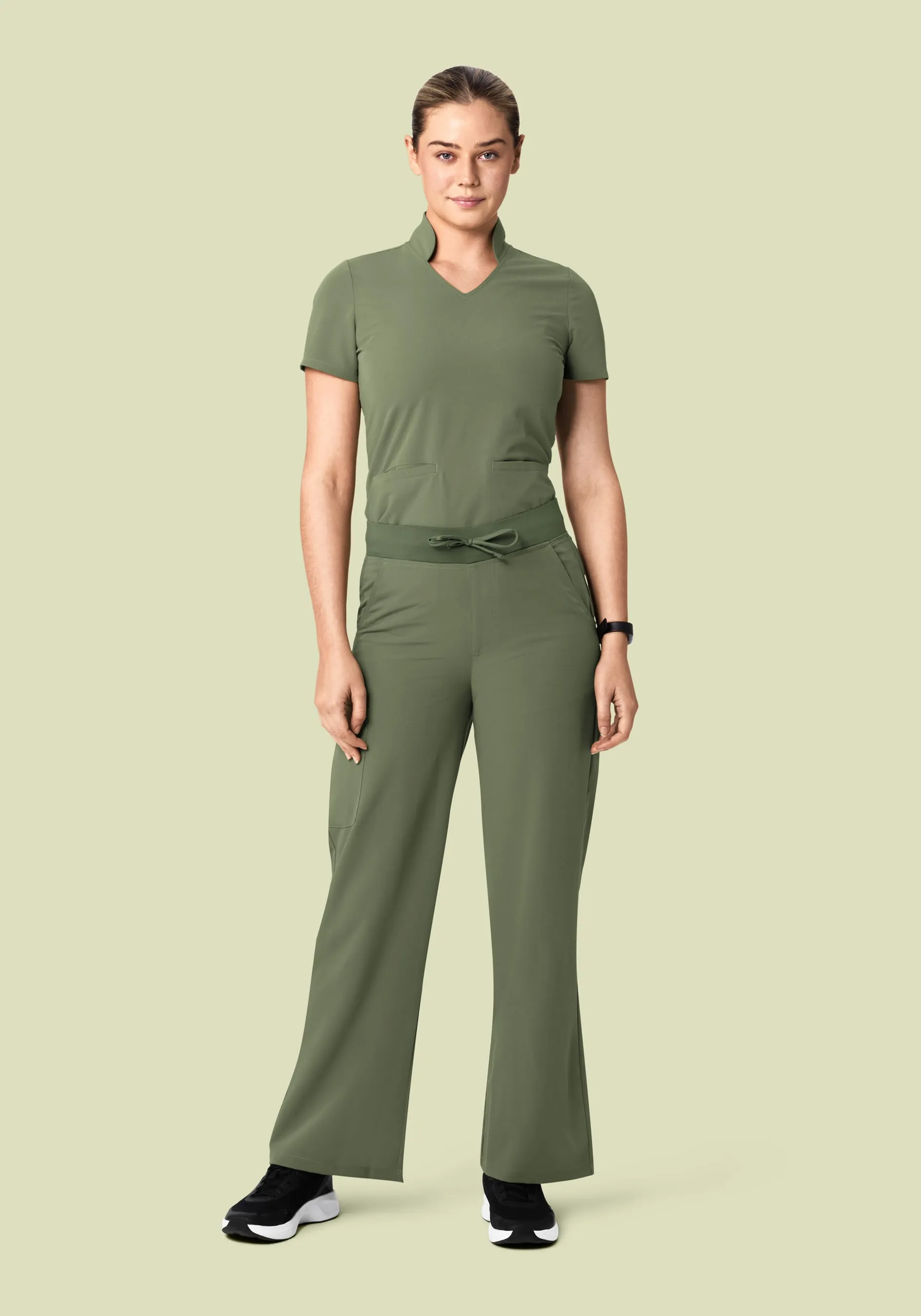 High Waisted Wide Leg Sage