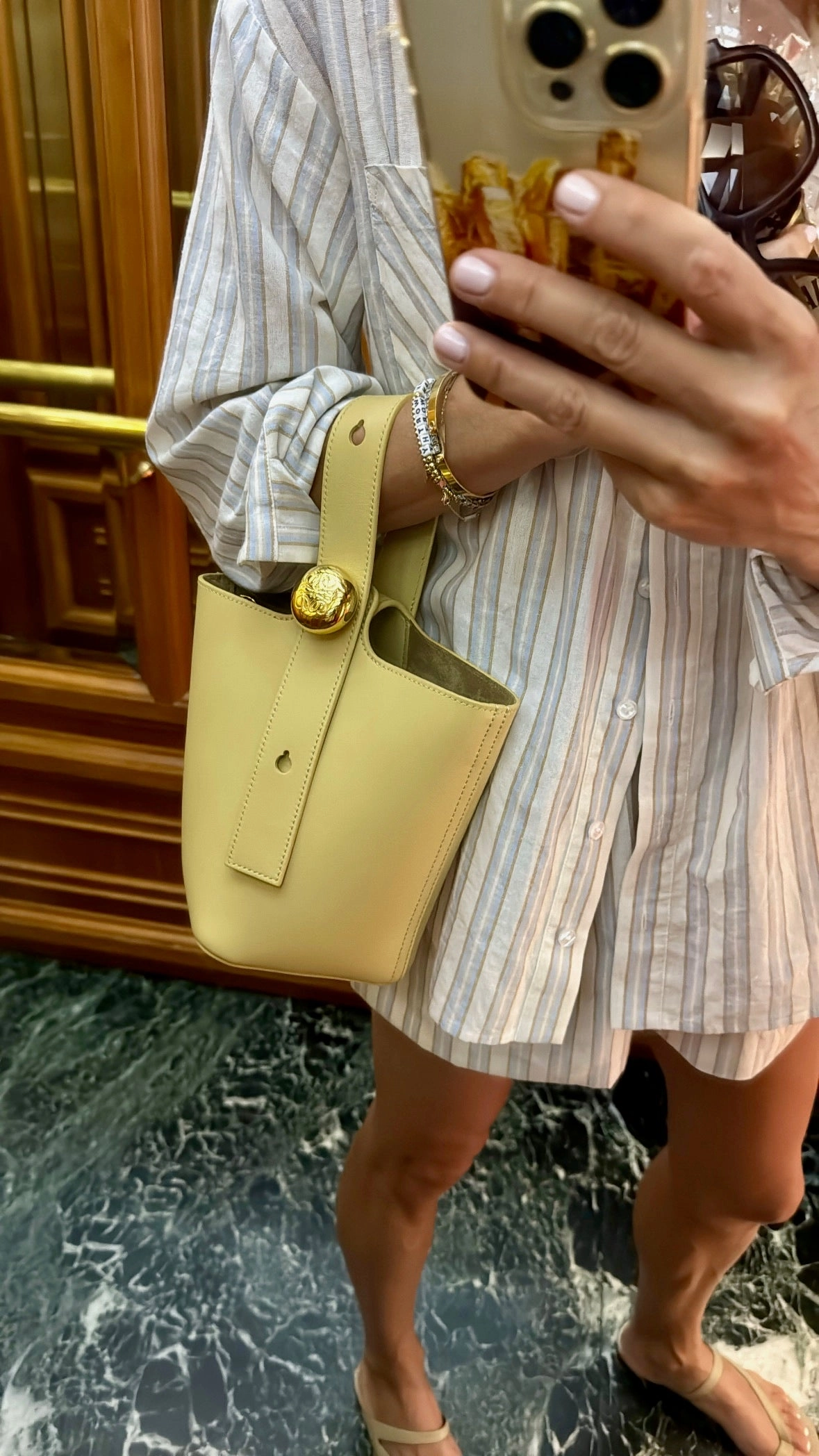 LightweightConstruction MASON'S DAUGHTER | Olivia Short, Multi Striped Linen