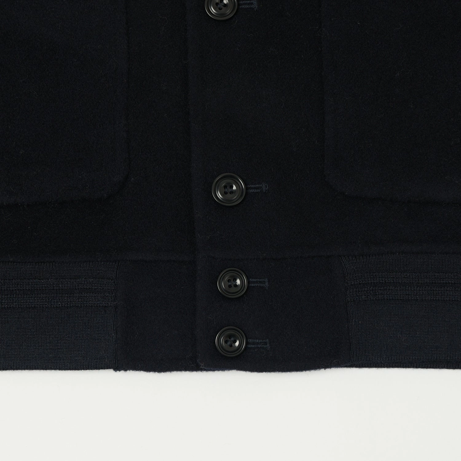 Hartford 'Douglas' Wool Jacket - Navy Flexible Knit Casual Outdoor Look